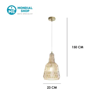 Sospensione Vetro Sfaccettato 1xE27 | Mondialshop
