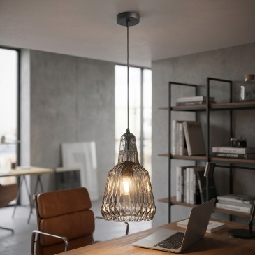 Facettierte Glas-Pendelleuchte, 1xE27 | Mondialshop