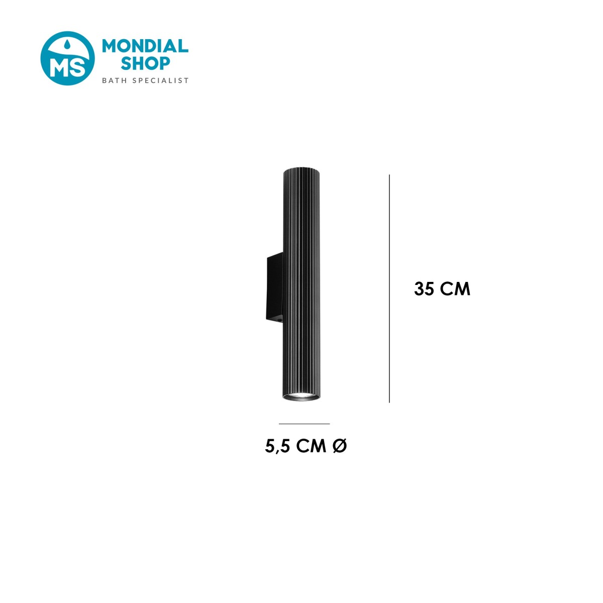 scheda tecnica lampada dal design moderno LORD nera