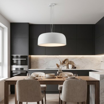 Suspension 4xE27 blanche ou bronze | Mondialshop
