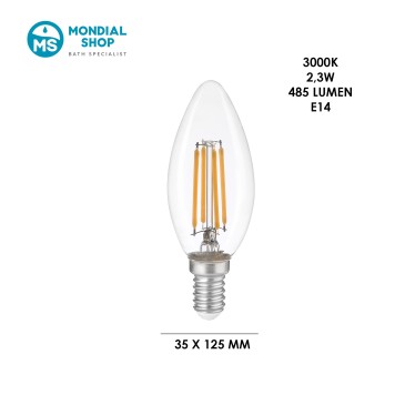 Lampadina E14 LED 2.3W Forma Candela | Mondialshop