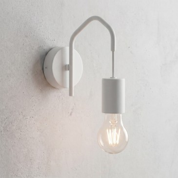 applique moderna disponibile in nero o bianco, ideale per interni contemporanei e minimalisti.