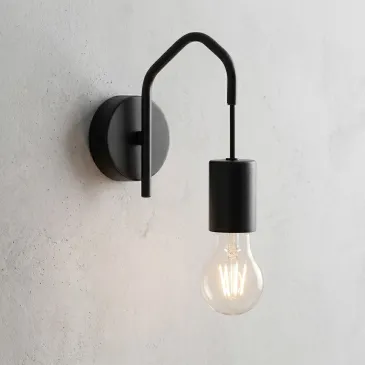 Applique moderna Disponibile in nero o bianco Design industrial per interni 1XE27
