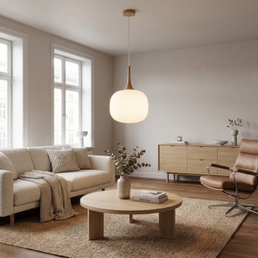 Skandinavische Pendelleuchte, Weiß oder Grau, E27 | Mondialshop
