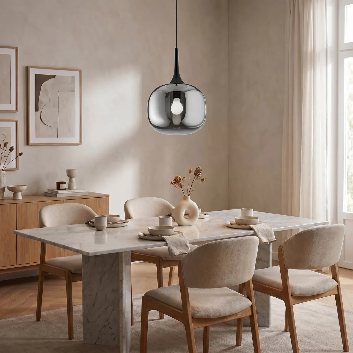 Sospensione Stile Scandinavo Bianco o Grigio E27 |...