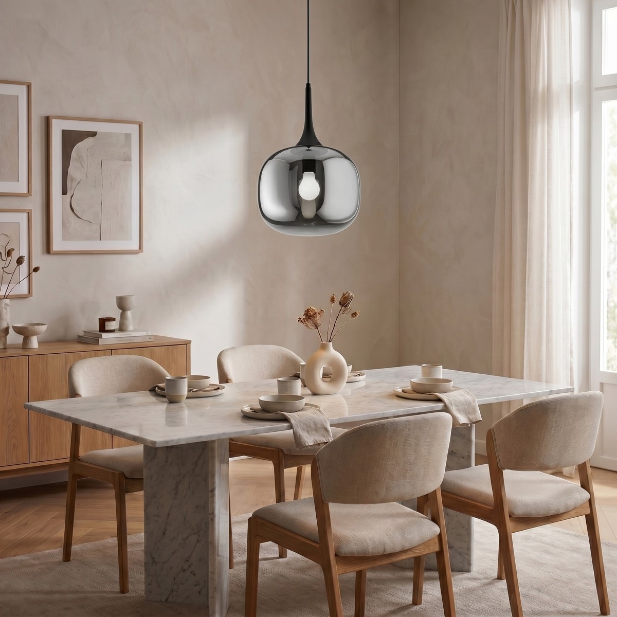 Suspension de style scandinave, blanche ou grise, E27 |...