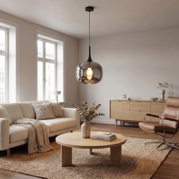 Suspension de style scandinave, blanche ou grise, E27 | Mondialshop