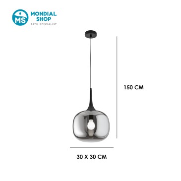 Suspension de style scandinave, blanche ou grise, E27 | Mondialshop