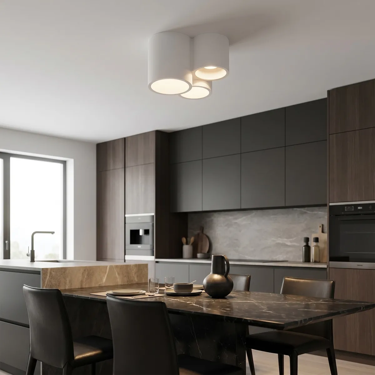 Plafoniera Gesso Verniciabile 3xGU10 | Mondialshop