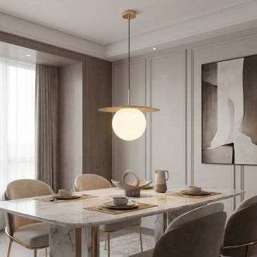 Lampada a sospensione moderna 1XE27 Nera o Oro Cavo Regolabile fino a 160CM