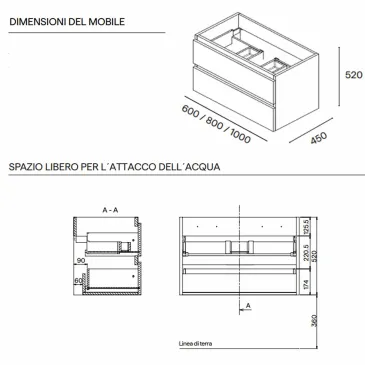 Armoire de salle de bains suspendue laquée blanche 60 80 100 avec miroir