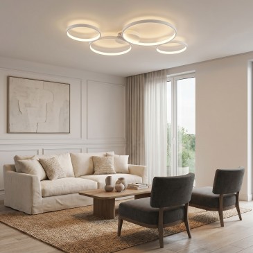 Runde 60-W-LED-Deckenleuchte, weiß | Mondialshop