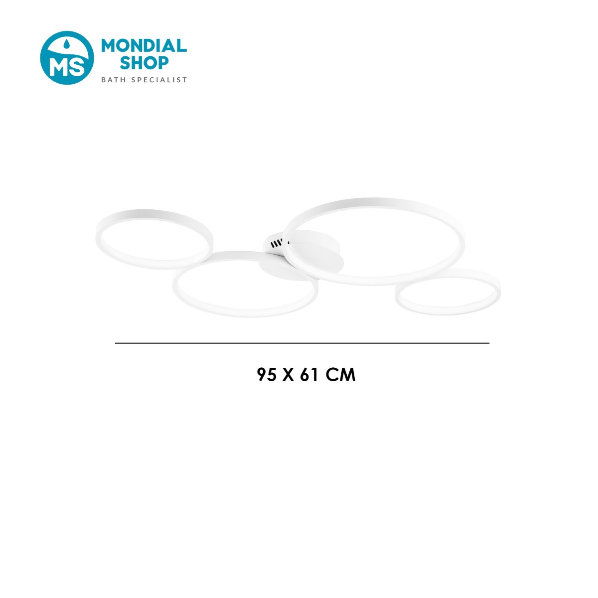 Plafonnier LED circulaire blanc 60 W | Mondialshop