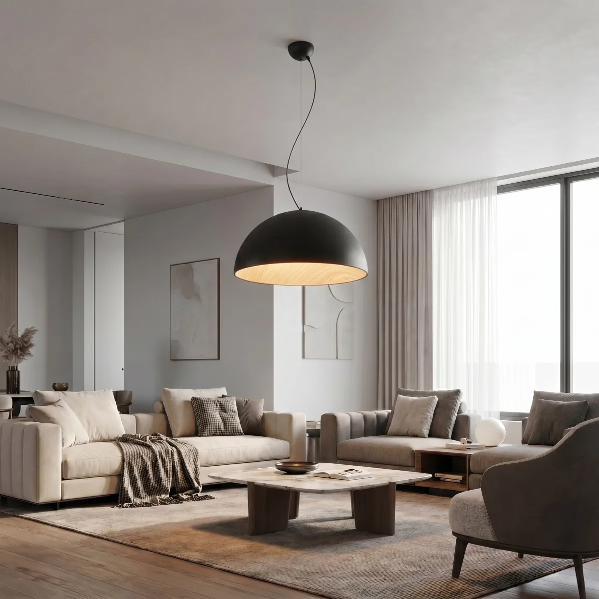 Sospensione LED Circolare Oro o Nero | Mondialshop