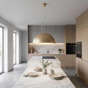 Suspension LED circulaire dorée ou noire | Mondialshop