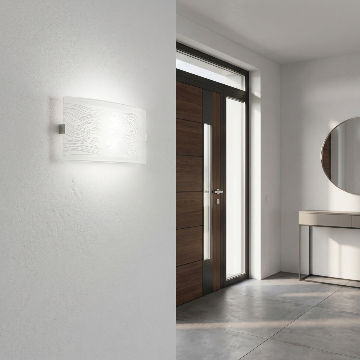 applique moderna bianca dotata di doppio attacco 2XE27