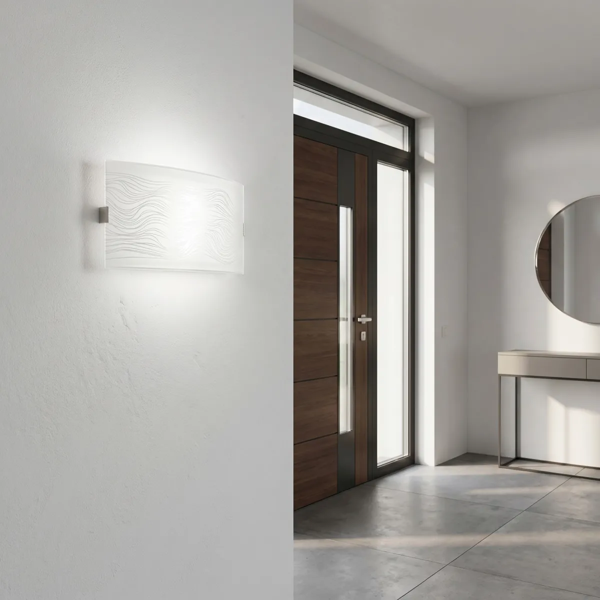 Rechteckige weiße Wandleuchte 2xE27 | Mondialshop