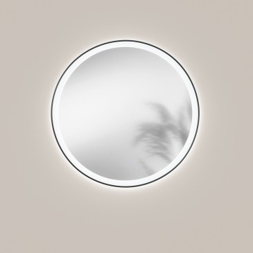 Miroir rond à LED avec commande tactile (CCT) doré ou noir | Mondialshop