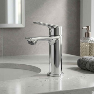 Rubinetto Lavabo Cromato MIO con Piletta - Miscelatore Bagno
