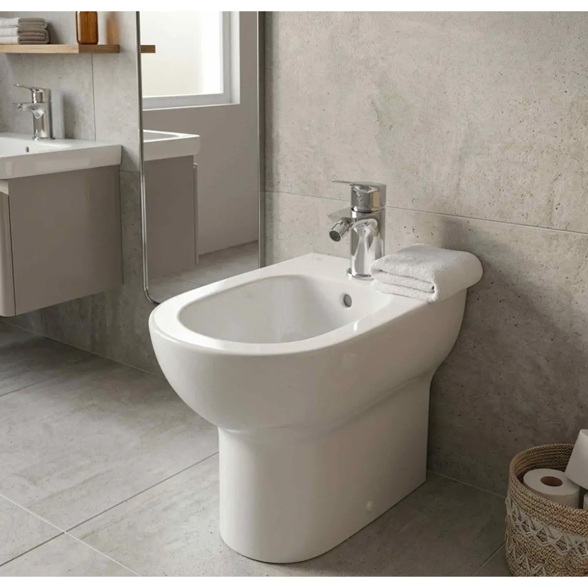 Rubinetto Bidet Cromato MIO con Piletta - Miscelatore Bagno