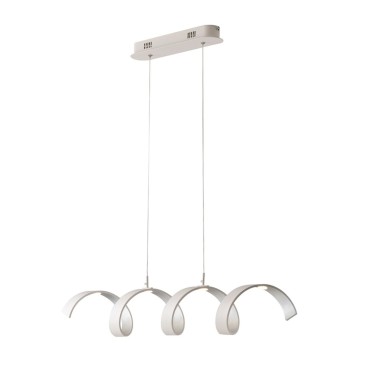 Lustre spiralé LED 20 W blanc ou noir | Mondialshop