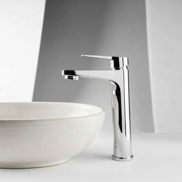 Rubinetto a canna alta per lavabo in appoggio Cromato SERIE MIO