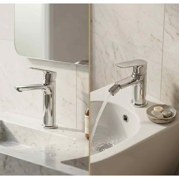 Miscelatori lavabo e bidet cromati Funky Crolla