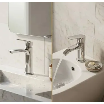 Miscelatori lavabo e bidet cromati Funky Crolla
