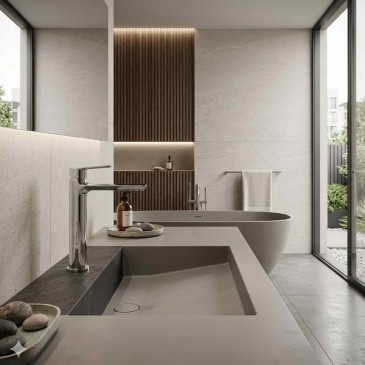 Mitigeur de lavabo design funky à levier unique et bec haut