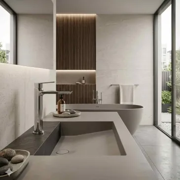 Miscelatore canna alta lavabo monocomando di design Funky