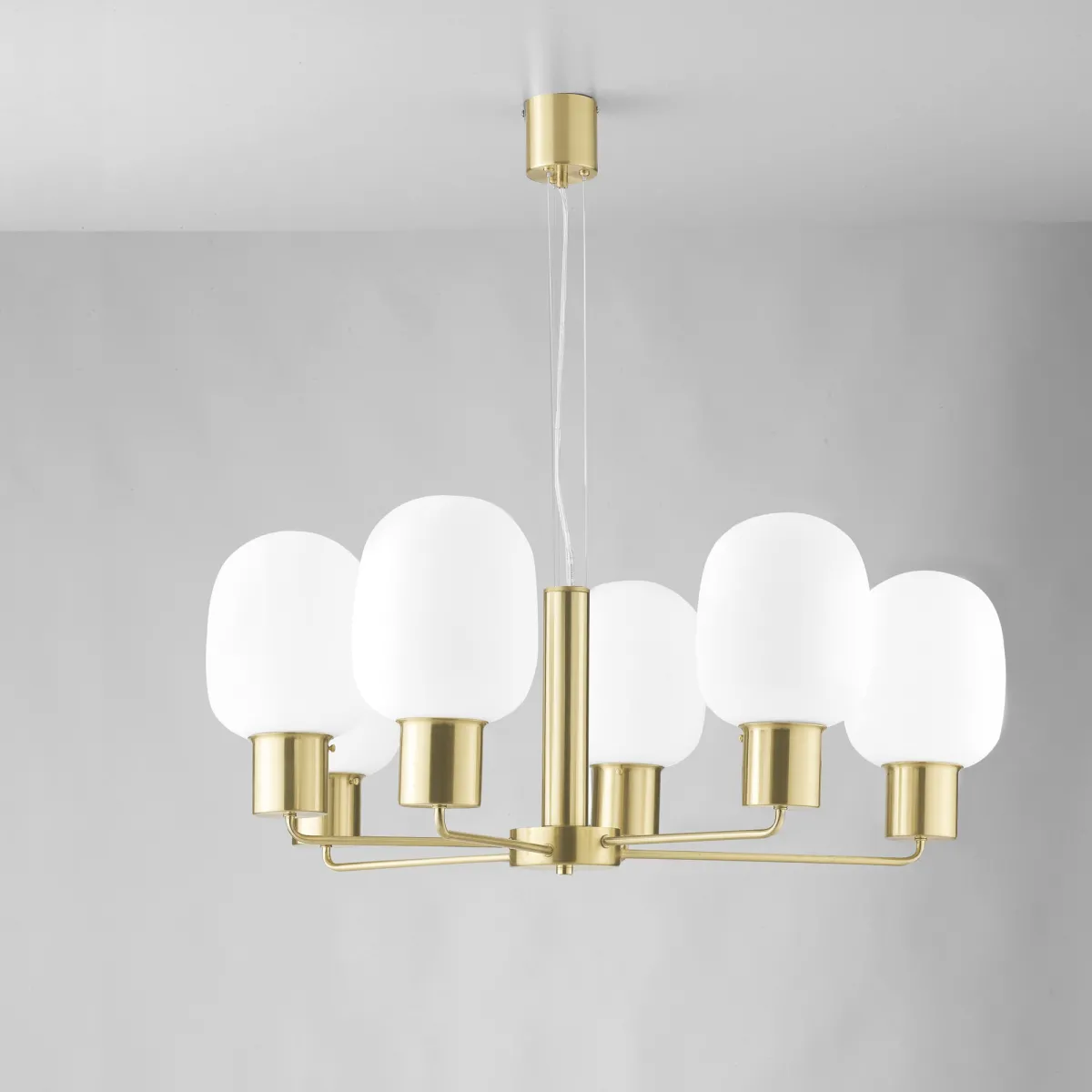 Grande suspension dorée ou chromée, 6 x E27 | Mondialshop