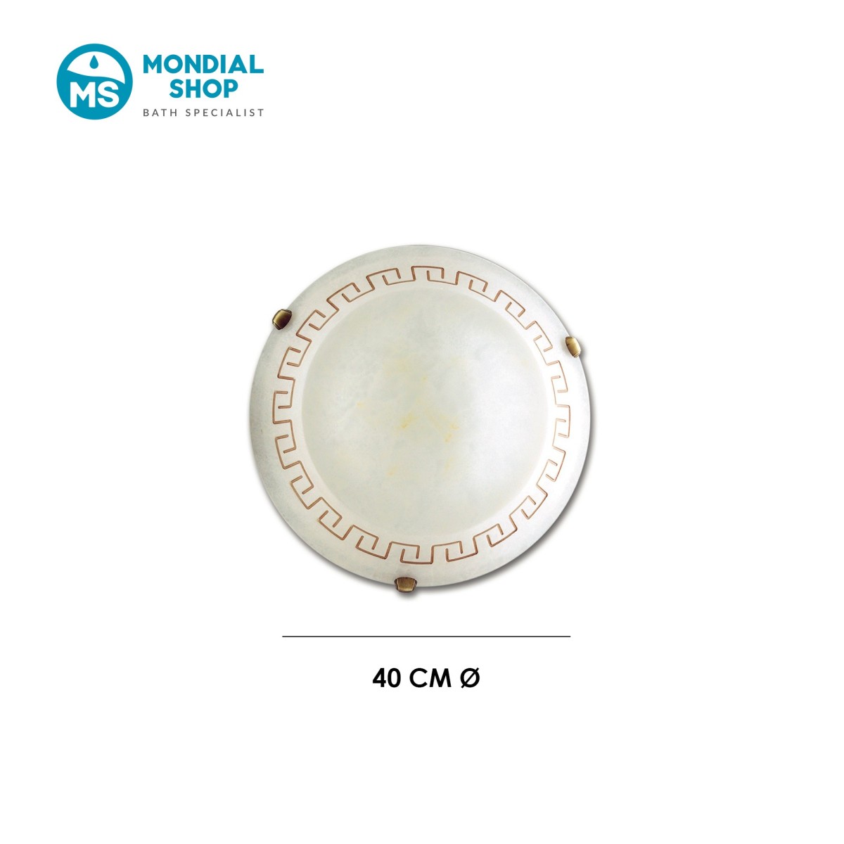 Plafoniera Classica Ambra Vetro 2xE27 | Mondialshop