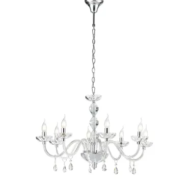 Lustre en cristal chromé ou doré 8xE14 | Mondialshop