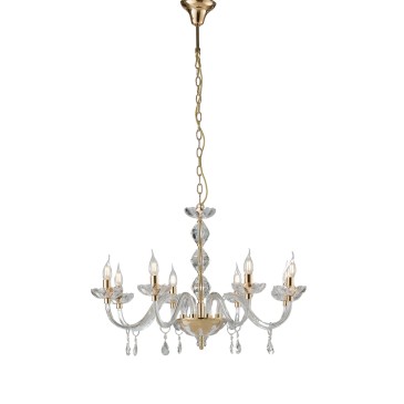 Kristalllüster in Chrom oder Gold, 8xE14 | Mondialshop