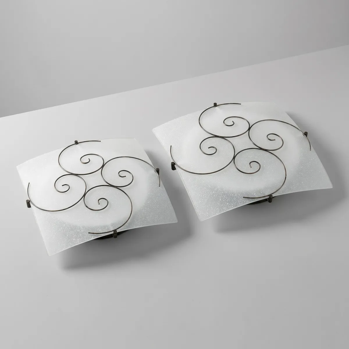 Lampada da Soffitto bianca con Decoro a spirale Luce...