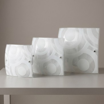 Quadratische Graniglia-Deckenleuchte aus Glas, E27 | Mondialshop