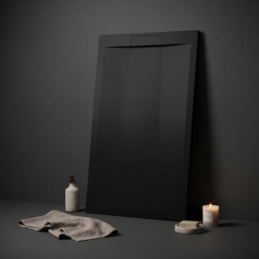 Receveur De Douche Noir Résine Minérale | Vincent