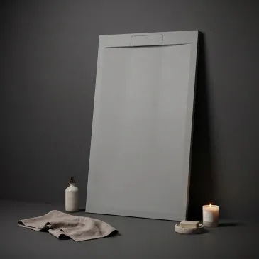 Receveur De Douche Gris Clair Effet Pierre Design | Vincent