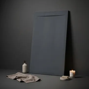 Receveur De Douche Anthracite Résine Minérale Gris Foncé | Vincent