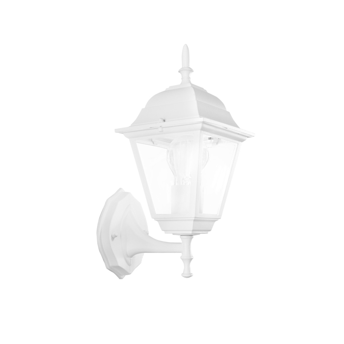 applique da parete classica a lanterna in finitura nera o...