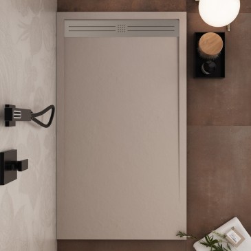Receveur de douche résine sable RELAX sortie latérale