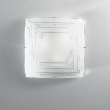 Plafonnier carré à paillettes disponible en 3 tailles | Mondialshop