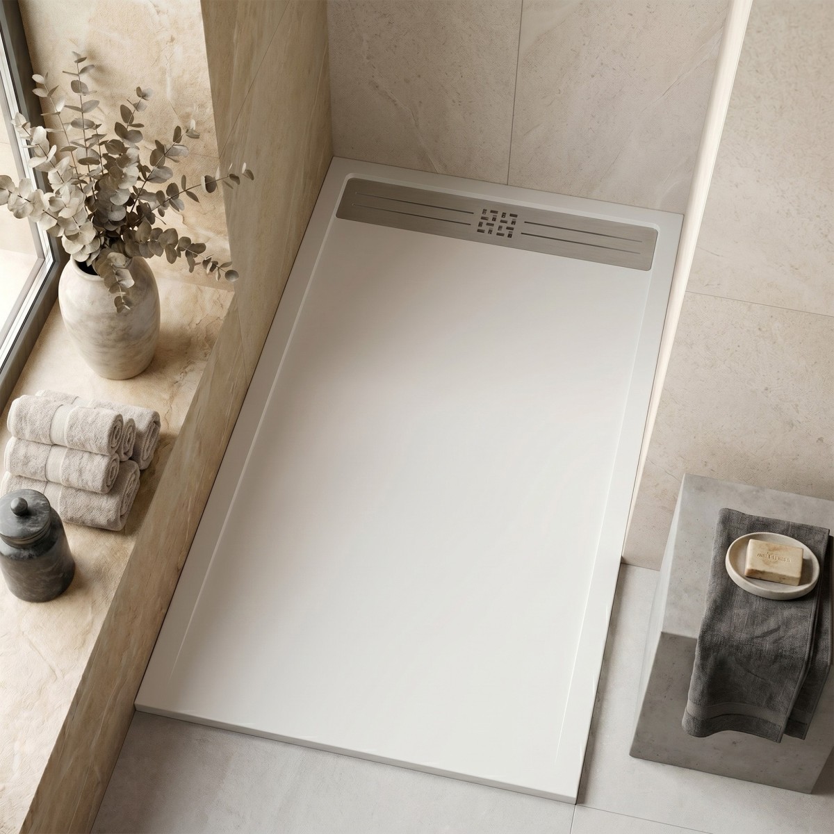 Piatto Doccia NEXUS 3cm Marmoresina Bianco