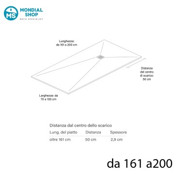 Piatto Doccia KRONOS 3cm Marmoresina Nero
