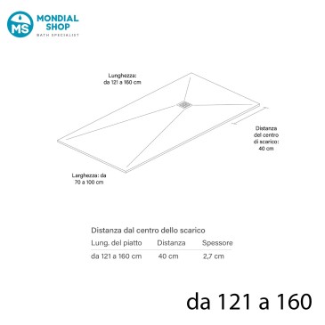 Piatto Doccia KRONOS 3cm Marmoresina Marrone