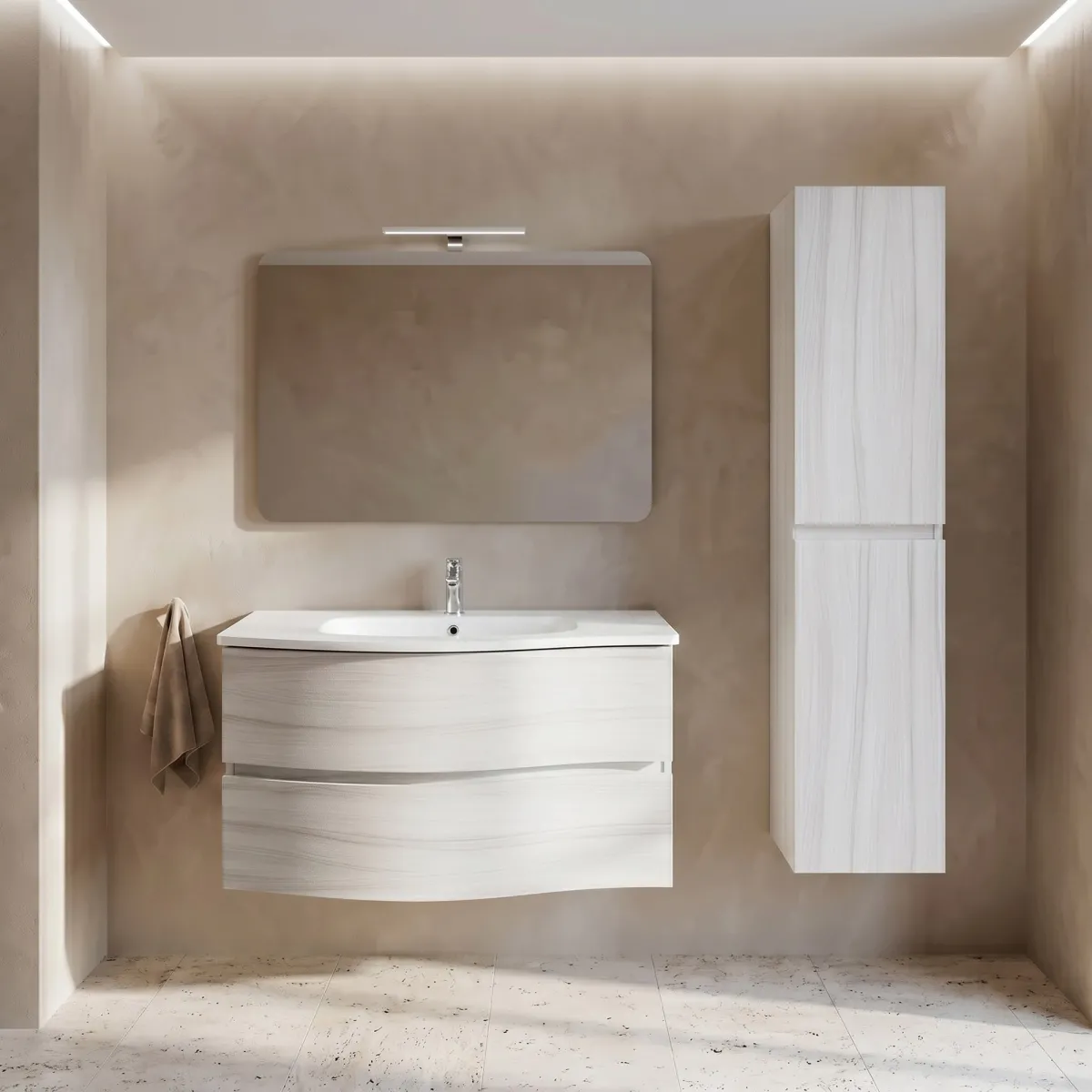 Mobile bagno sospeso bianco in offerta
