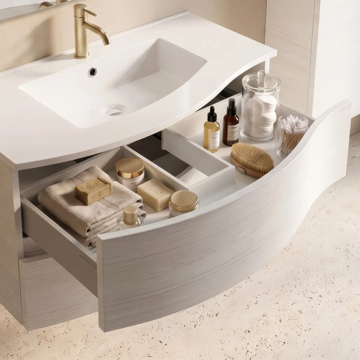 Mobile bagno sospeso bianco in offerta