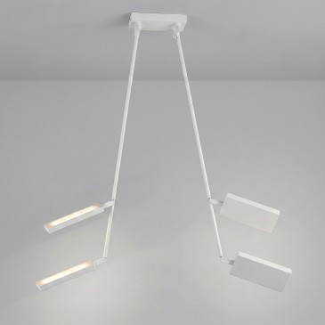 Plafonnier LED 2x17W avec spots orientables | Mondialshop