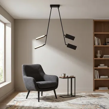 plafoniera da soffitto a LED orientabile, disponibile in 4 colori