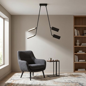 plafoniera da soffitto a LED orientabile, disponibile in 4 colori